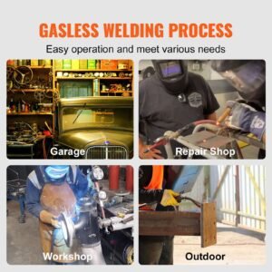 flux core welding wire, e71t gs 0.035 inch 10lbs, gasless mild steel mig welding wire with low splatter for all position arc welding and outdoor use