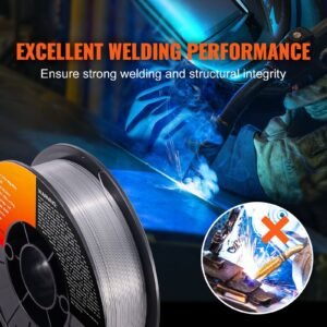 flux core welding wire, e71t gs 0.035 inch 10lbs, gasless mild steel mig welding wire with low splatter for all position arc welding and outdoor use