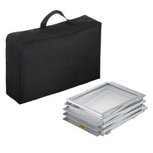 foldable magazine display rack, 6 pockets pop up brochure display stand, double sided display catalog literature holder stand, portable with carrying bag for office trade show exhibitions