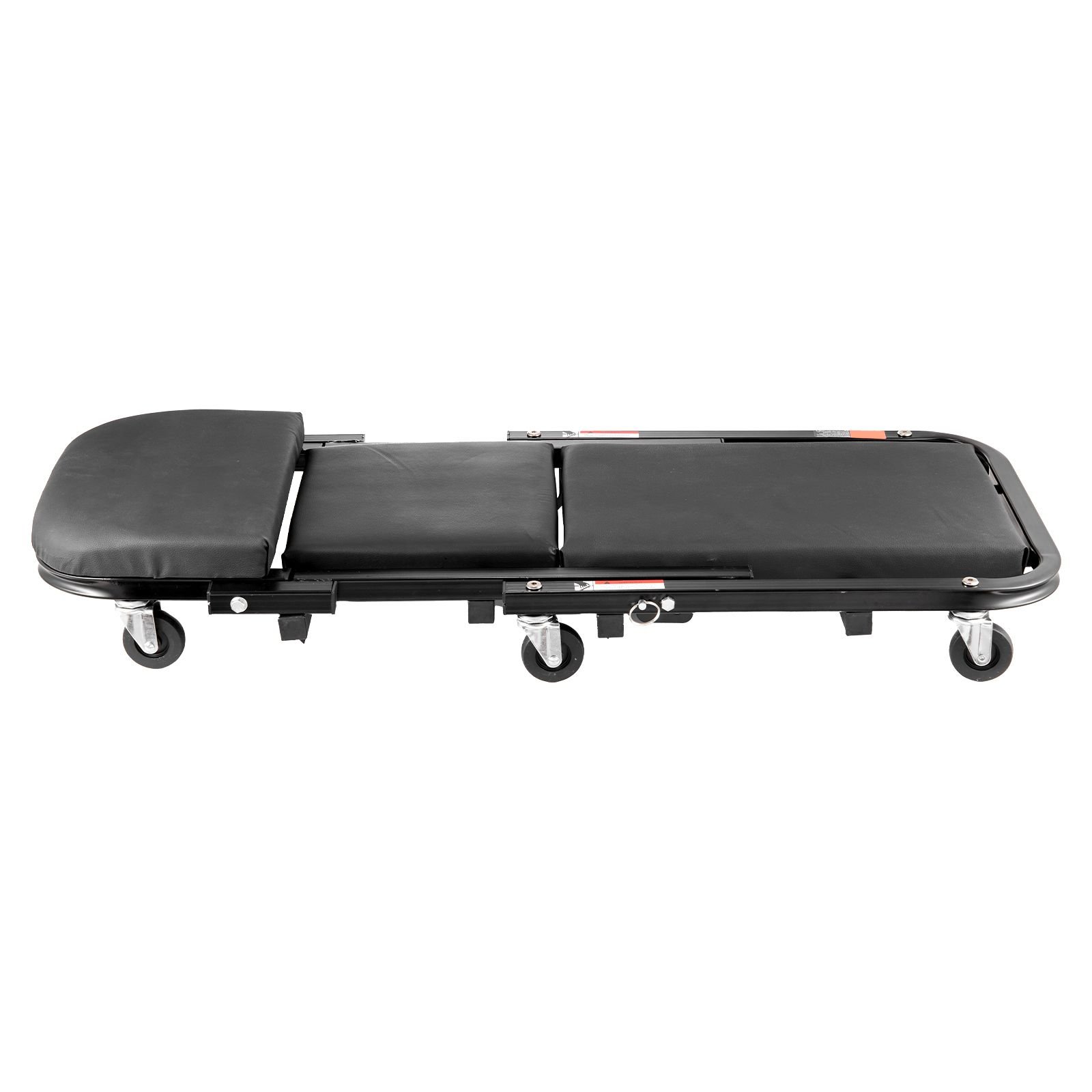 foldable z garage creeper, 40 in, 450 lbs load capacity rolling folding mechanic creeper stool, with 6 universal wheels padded seat steel frame, lay down or sit chair for garage shop or home