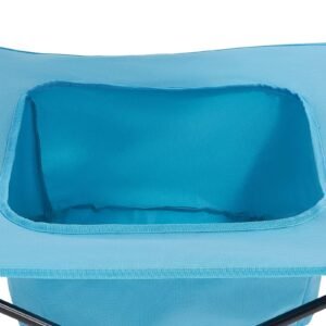 folding camping table, portable outdoor lightweight picnic table, 600d oxford fabric waterproof canvas travel beach tables, with 4 cup holders, carry bag, for tailgating camping picnic, blue