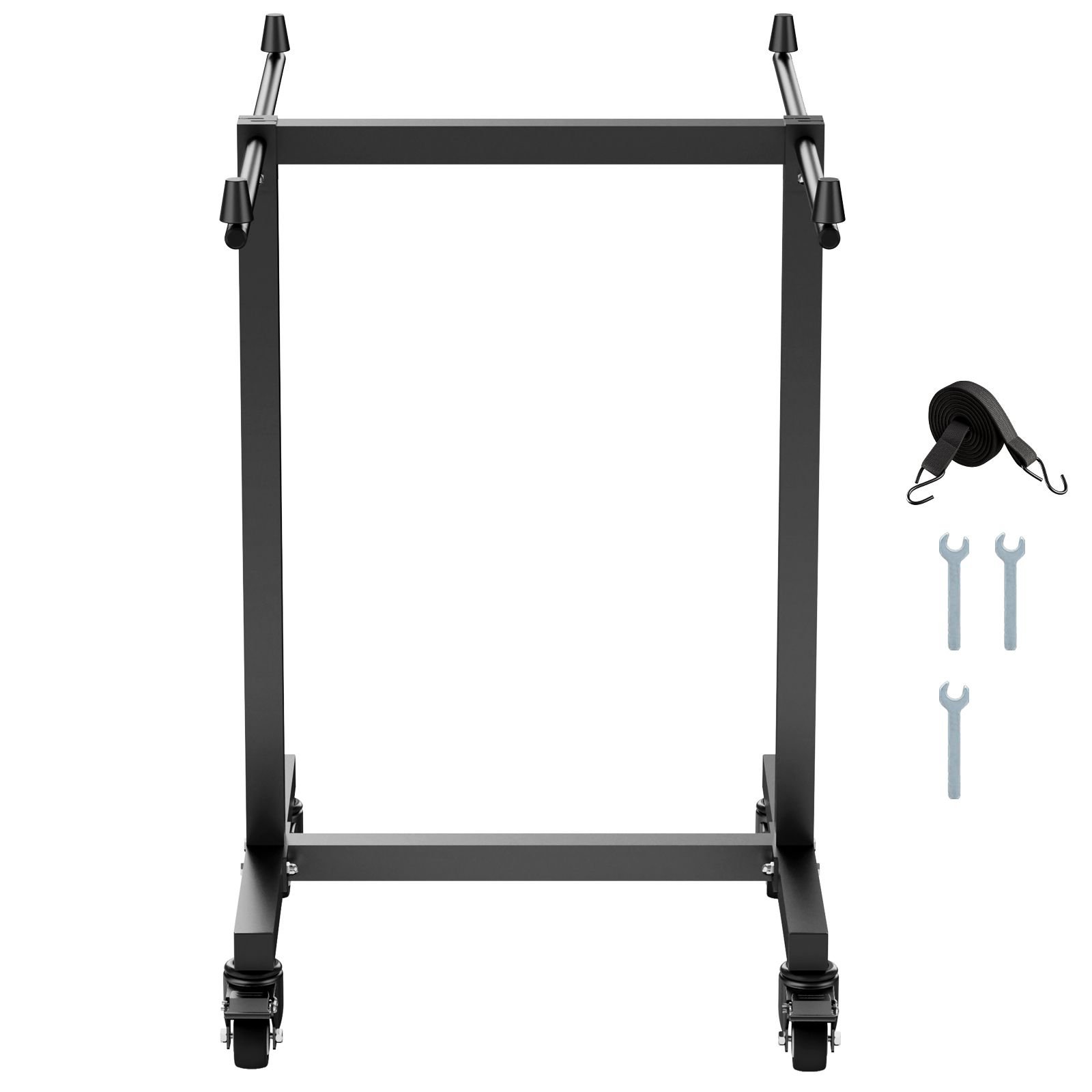 folding chair rack, 200 lbs capacity, t shape chair cart for 14 chairs, heavy duty metal chair storage dolly with rubber wheels, multi function chair holder for party event,hotel, matte black