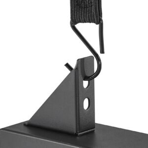 folding chair rack, 400 lbs capacity, heavy duty chair cart for 42 chairs or 12 tables, multi function chair storage dolly with rubber wheels and holders, large chair holder, matte black