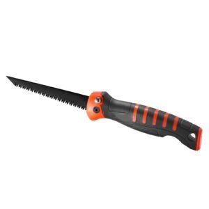 Folding Jab Saw, 5 in Foldable Jab Saw with Soft Grip Handle, Folding Drywall Saw with Triple Ground Teeth and Sharp Tip, for Drywall, Wood, PVC Pipes, Cement Board, Thin Sheets, Wall Panels