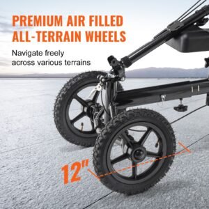 folding knee scooter, aluminum steerable knee walker with height adjustable handlebar & knee pad, 12" all terrain wheels, dual brakes, leg recovery scooter for broken ankle foot injuries, 350lbs