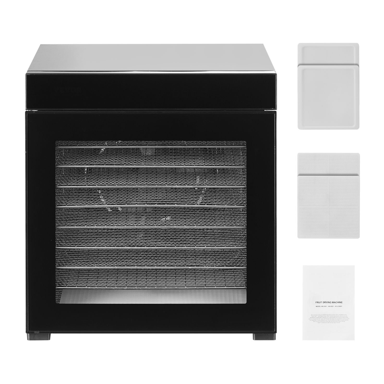 food dehydrator machine, 10 stainless steel trays, 1000w electric food dryer with adjustable temperature & 24 hour timer, freeze dryer for jerky, meat, fruit, vegetables, herbs, dog treats