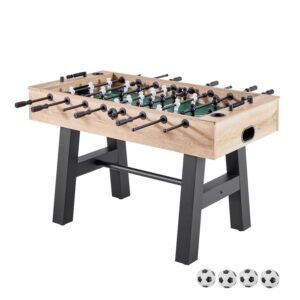 Foosball Table, 55 inch Standard Size Table, Indoor Full Size Foosball Tables for Home, Family, and Game Room, Durable Soccer Set, Includes 4 Balls, Score Keeper, and 2 Cup Holders