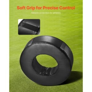 football tackle wheel, football tackling dummy, waterproof pvc and high density sponge tackle ring, dummies training equipment with straps, for blocking, hitting drills and practice, black, 1pcs