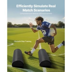 football tackling dummy, 42.5 in pvc step over dummy, high density sponge blocking pad equipment, heavy duty tackle dummies with handles, great for footwork drills sports training practice, 2pcs