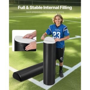 football tackling dummy, 42.5 in pvc step over dummy, high density sponge blocking pad equipment, heavy duty tackle dummies with handles, great for footwork drills sports training practice, 2pcs