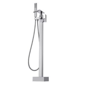 freestanding bathtub faucet, floor mount, freestanding tub filler, shower mixer taps, two water modes, 360° swivel spout, for bathing & showering pet bathing cleaning drains toilet flushing