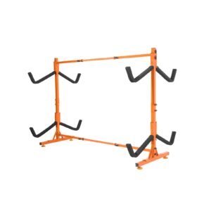 Freestanding Kayak Storage Rack, Kayak Stand for 4 Kayak Canoe Paddleboard, Heavy-duty Steel Kayak Hanger Holder with Padded Arms and Adjustable Width, 220LBS Max Load, for Indoor Outdoor Garage