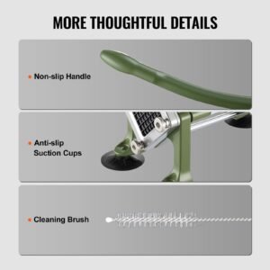 french fry cutter, potato slicer with 1/2" 3/8" 1/4" stainless steel blades, manual potato cutter chopper with suction cups, great for potato, french fries, cucumber, vegetables, carrot