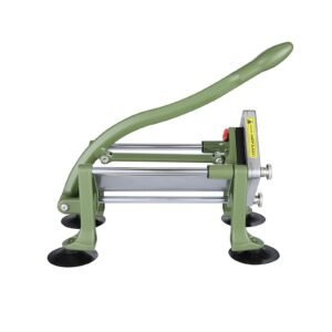 french fry cutter, potato slicer with 1/2 inch stainless steel blade, manual potato cutter chopper with suction cups, great for potato, french fries, cucumber, vegetables, carrot
