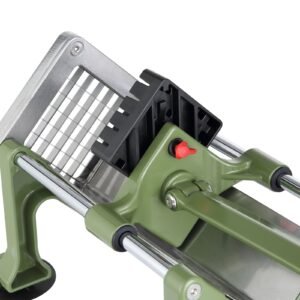french fry cutter, potato slicer with 1/2 inch stainless steel blade, manual potato cutter chopper with suction cups, great for potato, french fries, cucumber, vegetables, carrot