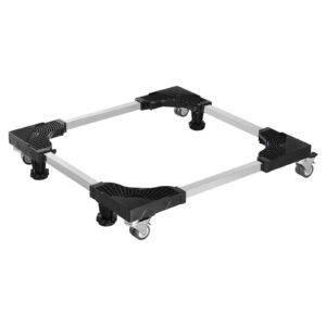 fridge stand mobile base, 1100 lbs load capacity, washing machine stand with 8 locking twin wheels and 4 brakes, 27.5 35.4 inches adjustable furniture dolly for washer, refrigerator and dryer