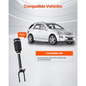 front air suspension struts shock absorbers, compatible with mercedes benz w164 front without ads (2005 2011) gl350 gl450, replacement for 1643204513 1643206113 1643204313 1643204413 1643204613
