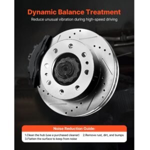 front and rear brake kit compatible with 2002 2006 chevrolet avalanche 2500 (8 stud), 2002 2004 chevrolet silverado 2500 (models w/manual transmission only), drilled & slotted brake rotors