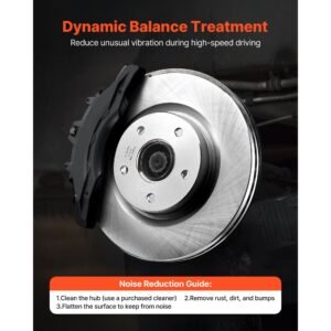 front and rear brake kit compatible with 2013 nissan altima (base, sl, sv & s sedan), 2014 2018 nissan altima, 2019 2023 nissan altima (with manual parking brake), hollow structure front rotors