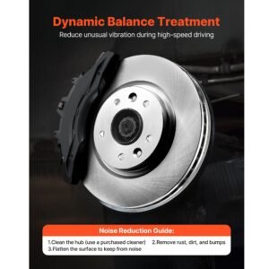 front and rear brake kit compatible with 2014 2015 nissan rogue (2 row seating; 11.65 inch (296mm) front outer diameter), hollow structure brake rotors ceramic brake pads replacement kit