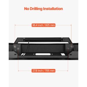 front bumper compatible with 2016 2023 toyota tacoma (excluding tacoma trd/tacoma trd sport), pickup truck bumper with led light bar, winch plate & d rings mounts