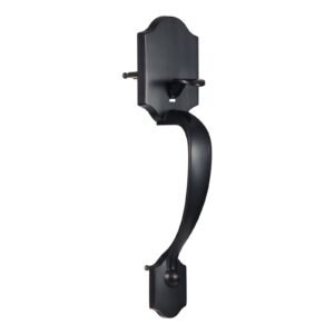 front door handle and deadbolt set, front door lock set with interior knob, adjustable hole spacing single cylinder handleset, for right and left handed entrance, brushed oil rubbed bronze