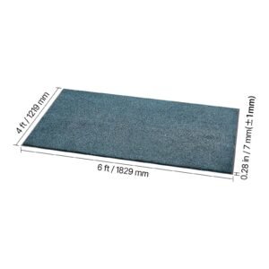 front door mat, 6 x 4 ft commercial floor mat for indoor and outdoor, industrial entrance carpet with pvc backing, heavy duty washable entry rug for hallway, kitchen, balcony, garage, slate blue