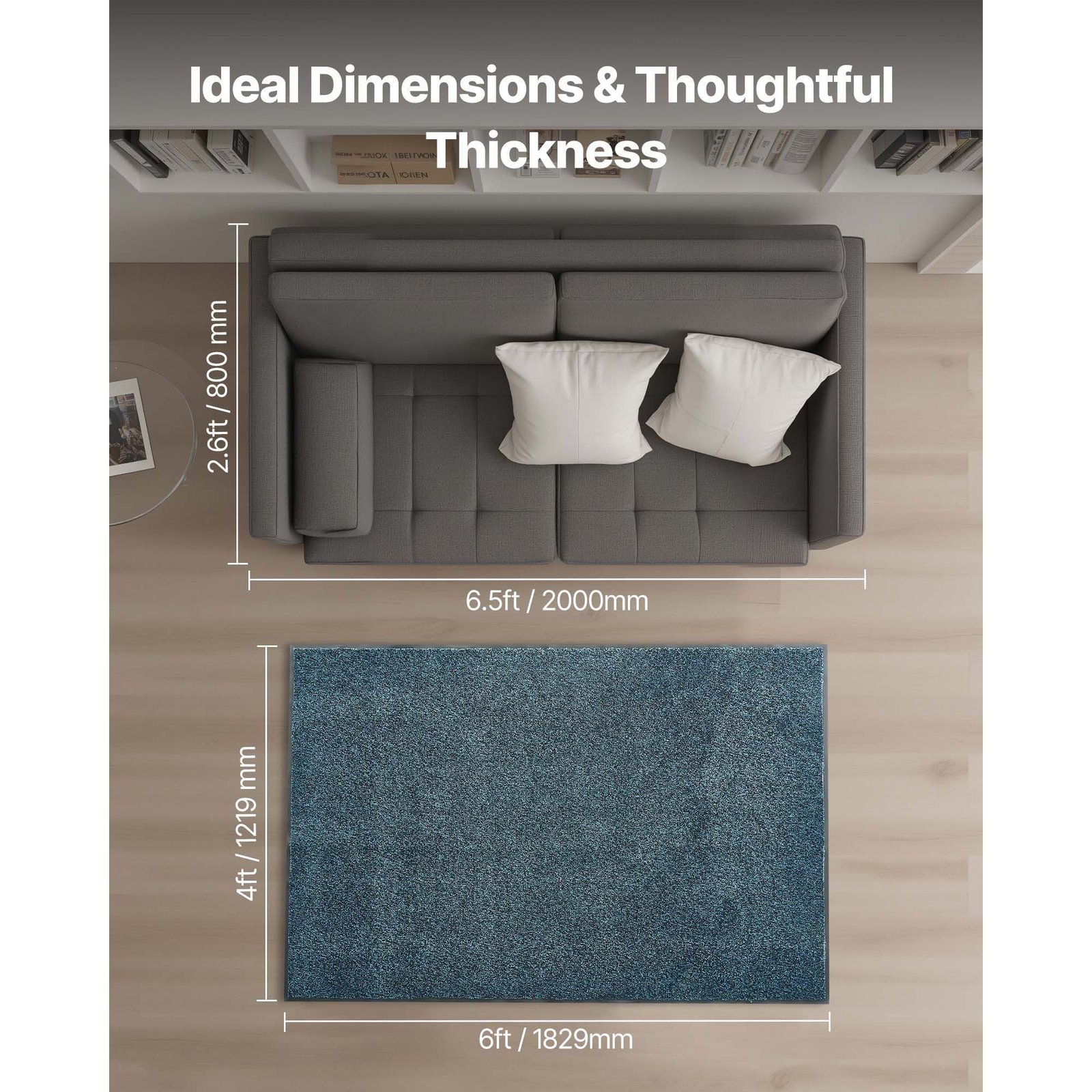 front door mat, 6 x 4 ft commercial floor mat for indoor and outdoor, industrial entrance carpet with pvc backing, heavy duty washable entry rug for hallway, kitchen, balcony, garage, slate blue