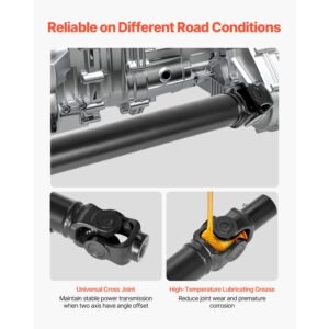 front drive shaft, 64.0" prop shaft driveshaft assembly compatible with 2014 2016 polaris ranger xp 900, replace #1332951 1333146