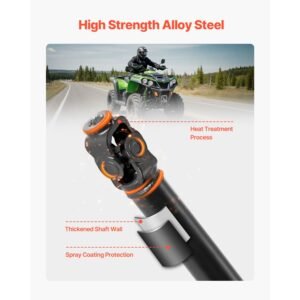 front drive shaft, 64.0" prop shaft driveshaft assembly compatible with 2014 2016 polaris ranger xp 900, replace #1332951 1333146