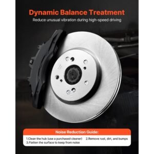 front & rear brake kit compatible with 2012 2016 honda cr v (awd models), ceramic brake replacement kits, 12 inch hollow structure front rotors, 12 inch solid structure rear rotors, r 31455