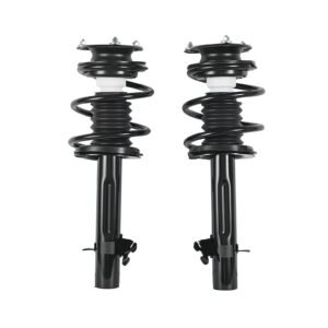front shock absorber strut assembly, 2pcs shock and strut assembly with coil spring, compatible with 2002 2006 mini cooper convertible, automotive replacement struts for oe 172265 / 172266