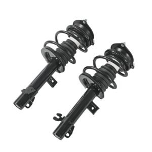 front shock absorber strut assembly, 2pcs shock and strut assembly with coil spring, compatible with 2002 2006 mini cooper convertible, automotive replacement struts for oe 172265 / 172266