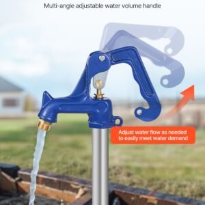 frost free outdoor faucet, freeze proof yard hydrant complete head assembly, with 1" npt galvanized pipe thread & 3/4" hose connection for yard, garden, pasture irrigation (pipe not included)