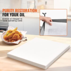 fryer filter paper, 100 sheets, 19.3" x 16.1", replacement deep fryer filter sheets for 18l/38l commercial mobile fryer filter machine, for restaurant, fast food shop, carnival concession stand