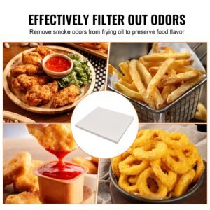 fryer filter paper, 100 sheets, 19.3" x 16.1", replacement deep fryer filter sheets for 18l/38l commercial mobile fryer filter machine, for restaurant, fast food shop, carnival concession stand