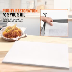 fryer filter paper 100 sheets 25.7" x 16.9", replacement deep fryer filter sheets for 55l 58l commercial mobile fryer filter machine, for restaurant, fast food shop, carnival concession stand