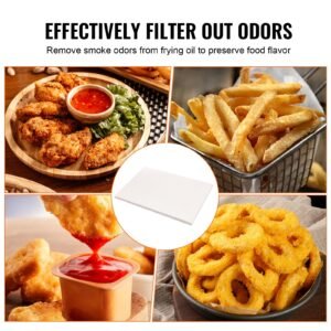 fryer filter paper 100 sheets 25.7" x 16.9", replacement deep fryer filter sheets for 55l 58l commercial mobile fryer filter machine, for restaurant, fast food shop, carnival concession stand