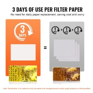 fryer filter paper 100 sheets 25.7" x 16.9", replacement deep fryer filter sheets for 55l 58l commercial mobile fryer filter machine, for restaurant, fast food shop, carnival concession stand