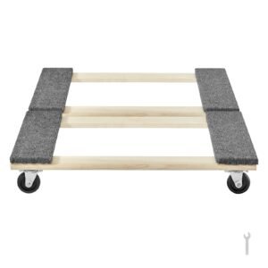 Furniture Dolly, 1000 lbs Each Load Capacity, 2 Packs, 18" x 30", 8 x 3" PP Swivel Casters, Heavy Duty Hardwood Furniture Moving Dolly, Mover's Dolly, Moving Cart with Wheels for Heavy Furniture