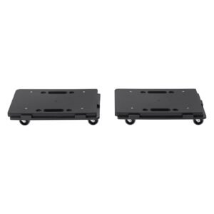 furniture dolly, 500 lbs capacity each count, furniture mover with wheels, portable moving rollers 4 wheels heavy duty, small flat dolly cart with interlocking for heavy furniture, 2 pack, black