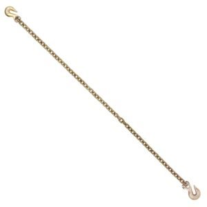 G80 Transport Binder Chain, 5/16" x 14.2' Tow Chain with Clevis Grab Hooks, 4900 lbs Safe Working Load, Heavy Duty Trailer Logging Chain for Transporting Towing Truck Tie Down Binding Equipment