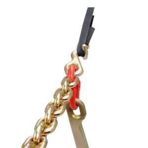 g80 v bridle chain, 5/16" x 2' towing chain bridle with 15" j hooks and grab hooks, heavy duty transport tow chain bridle with 10800 lbs safe working load for flatbed truck wrecker recovery