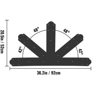 gable plate, black powder coated truss connector plates, 12:12 pitch gable bracket, 4 mm / 0.16" steel truss nail plates, decorative gable plate with bolts for wooden beam use