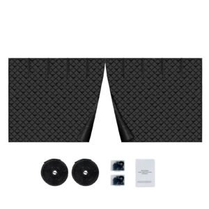 garage door screen for winter, 16x7ft, garage door insulation kit, magnetic thermal insulated door curtain with 300d oxford fabric heavy duty weighted bottom, easy assembly for garage door