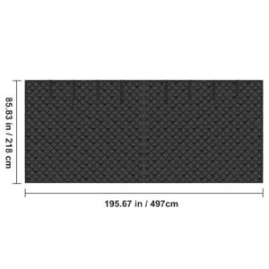 garage door screen for winter, 16x7ft, garage door insulation kit, magnetic thermal insulated door curtain with 300d oxford fabric heavy duty weighted bottom, easy assembly for garage door