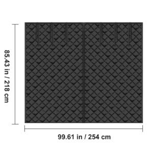 garage door screen for winter, 8x7ft, garage door insulation kit, magnetic thermal insulated door curtain with 300d oxford fabric heavy duty weighted bottom, easy assembly for garage door