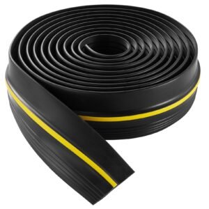 garage door threshold and bottom seals kit, 20 ft u shape+o ring universal garage door bottom seal weatherstrip pvc, combine with weatherproof garage threshold seal strip with adhesive, black
