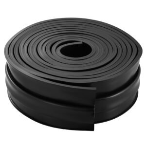 garage door threshold and bottom seals kit, 20 ft u shape+o ring universal garage door bottom seal weatherstrip pvc, combine with weatherproof garage threshold seal strip with adhesive, black