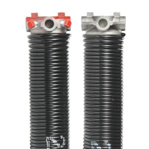 garage door torsion springs, pair of 0.207 x 2 x 22inch, 16000 cycles, garage door springs with non slip winding bars, gloves and mounting wrench, electrophoresis coated for replacement